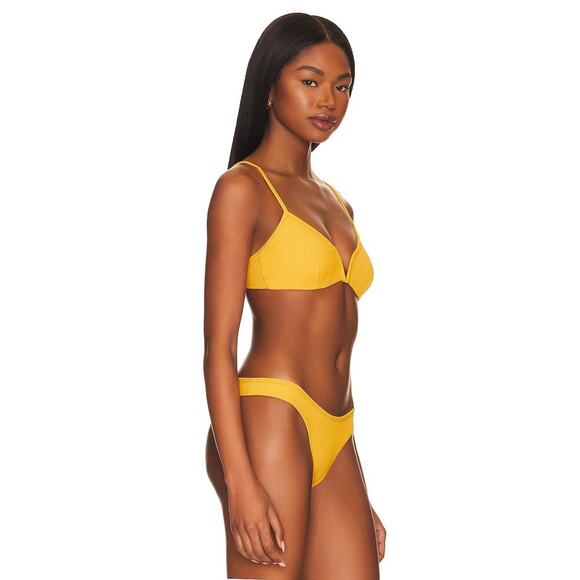 L*Space Helena Underwire Bikini Top Sunshine Gold Size Small NEW - Picture 2 of 9